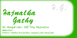 hajnalka gathy business card